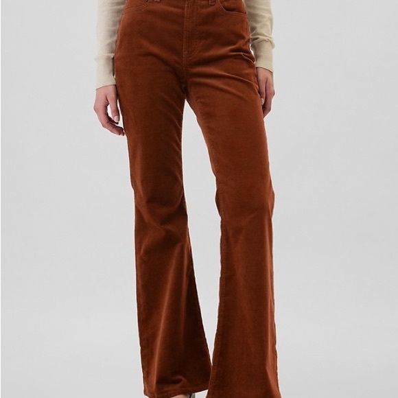GAP Pants - GAP | High-Rise Corduroy Soft Vintage Flare Pants in Rust | Size 2/26S